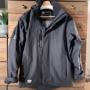 Helly Hanson Slate Grey Outdoor Wind Jacket Shell with Hood M